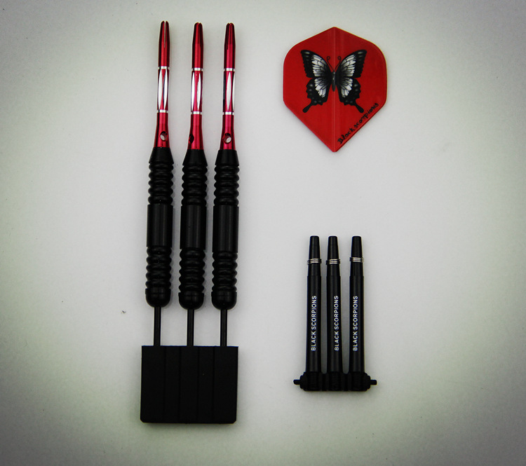 针式飞镖 雕花铝杆 红色蝴蝶 镖头3种颜色 多种款式