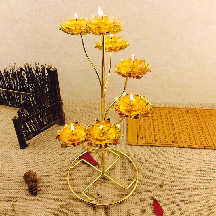 步步登高七星酥油灯灯架厂家批发宗教法器佛教用品