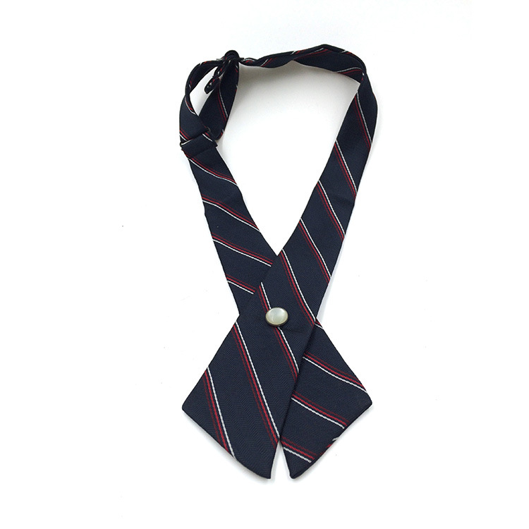 十字交叉领结 条纹 男士女士学院风领结 来样定做 厂家直销