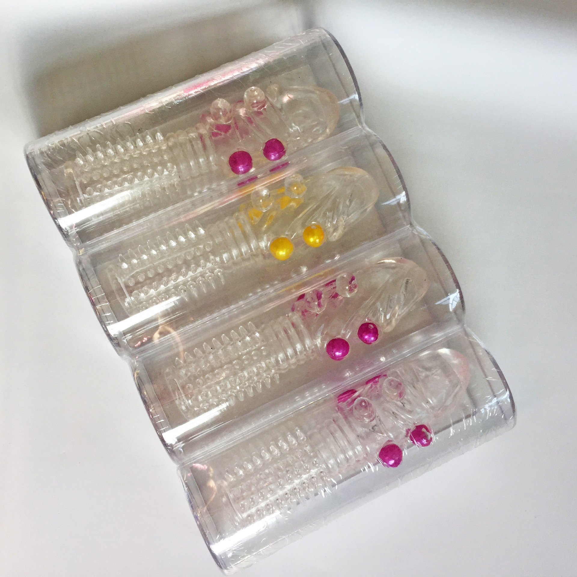 透明珍珠水晶套 男用阴茎加长加粗狼牙套 仿真延时套情趣用品批发