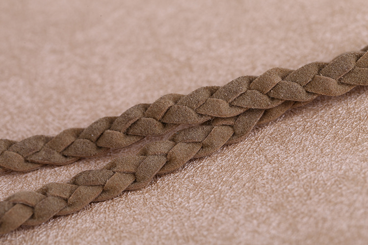 皮绳3股编织扁皮绳服饰服装配件绳子吊绳