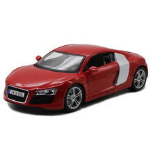 正品美驰图1:18奥迪AUDI R8合金汽车模型红色收藏儿童生日礼物