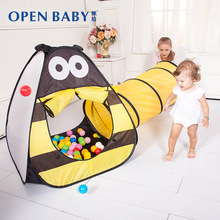 欧培儿童帐篷折叠爬行隧道筒蜜蜂小朋友室内户外游戏屋宝宝玩具球