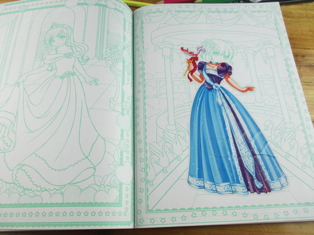 公主涂色填色本3-4-5-6-7-8岁儿童学画画 宝宝图画书启蒙早教书籍