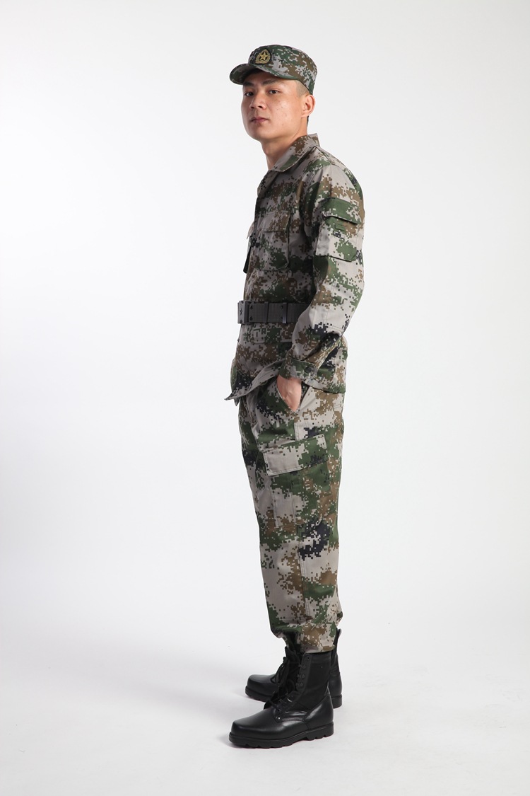 厂家直销丛林迷彩服士兵林地数码迷彩作训服 户外军迷彩服套装男