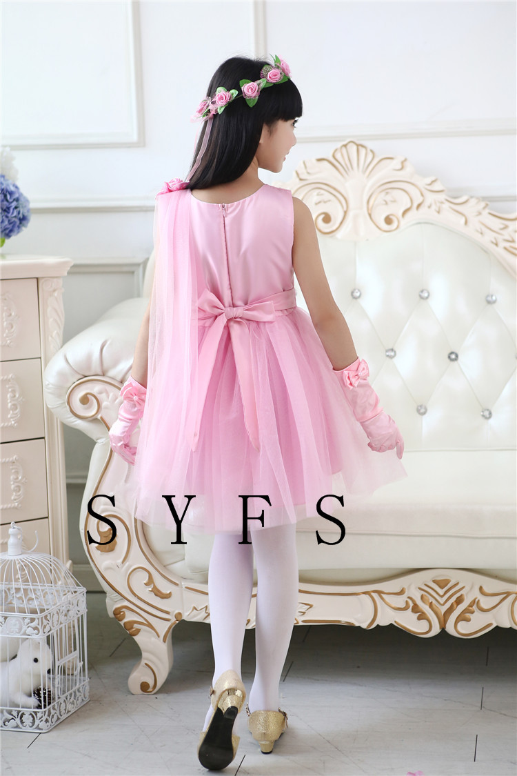 夏季新款公主裙六一儿童舞蹈演出服合唱服蓬