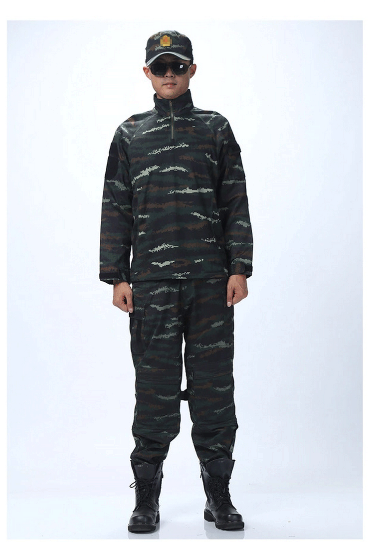 厂家直销 新款虎斑豹纹特战迷彩服野战装备