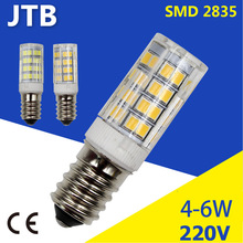 LED E14 4W 6W 陶瓷 灯珠AC220V 2835 高压插泡 E14玉米灯 水晶灯