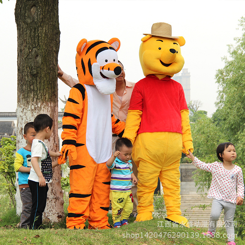 Pooh Bear Cartoon Doll Costume Winnie the Pooh Adult Wear Walking Opening Store Celebration Tigger Activity Doll Clothes