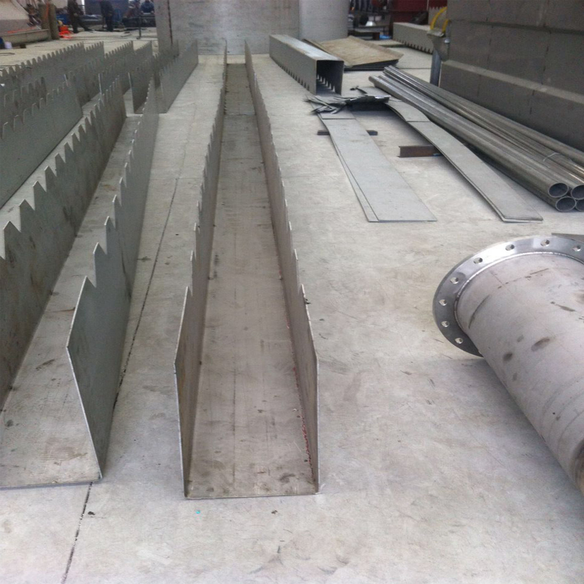 水槽 不锈钢集水槽 三角堰板 出水三角堰 水厂专用水槽