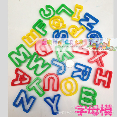 彩泥工具橡皮泥模具26英文大写字母印模轻泥粘土儿童益智玩具批发