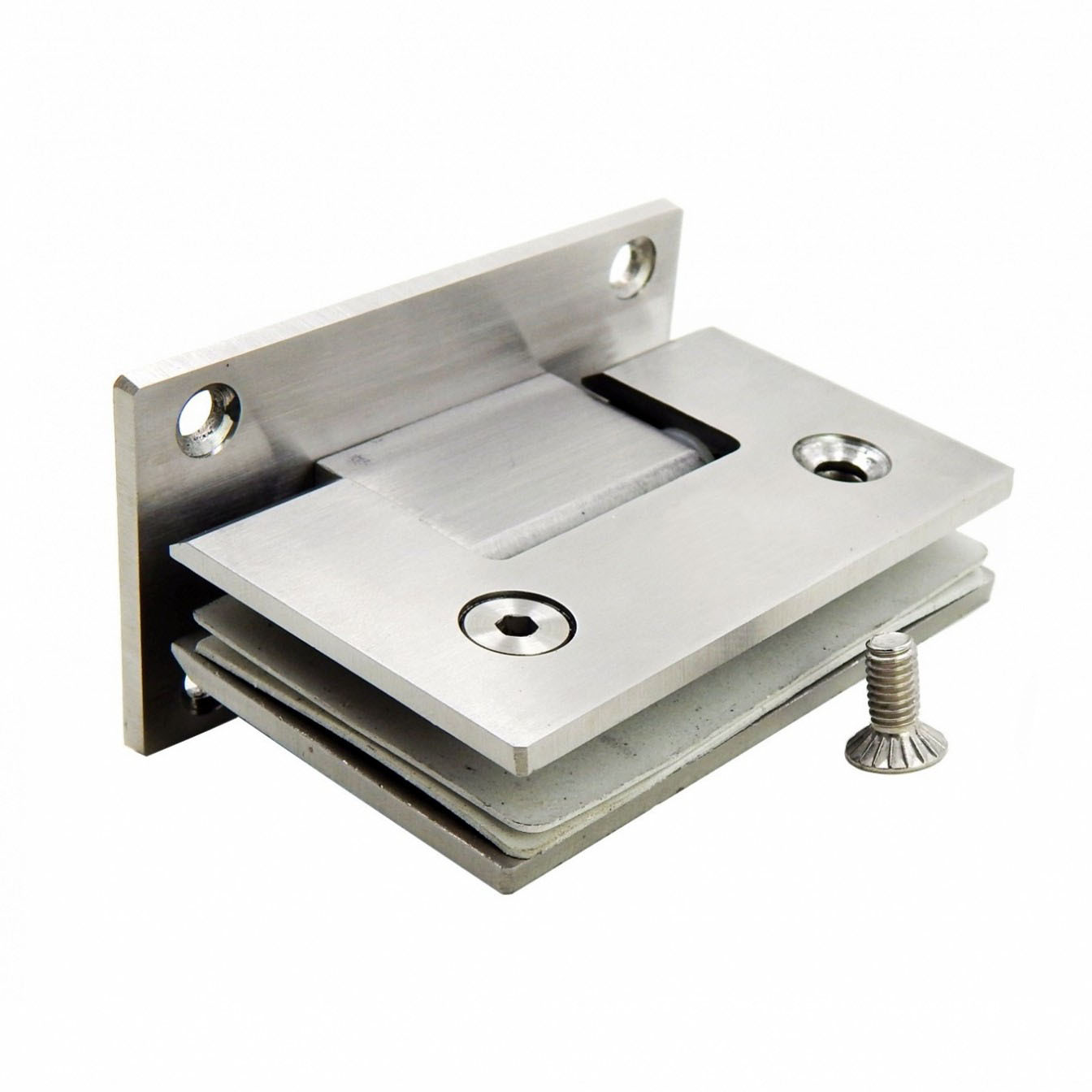 批发液压铰链fy-403沐浴房90度玻璃门合页不锈钢砂光直边浴室夹