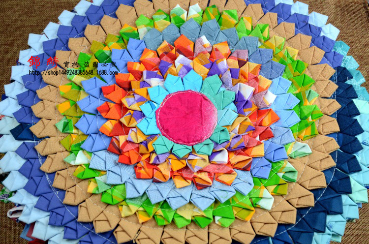 进口泰国棉坐垫 家居用品 花瓣拼接形坐垫 沙发垫椅垫批发 民族风