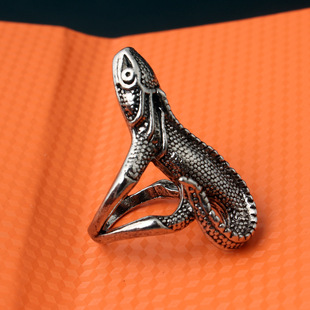 新款可爱动物不开口戒指 外贸爆款流行个性夸张小壁虎戒指男士