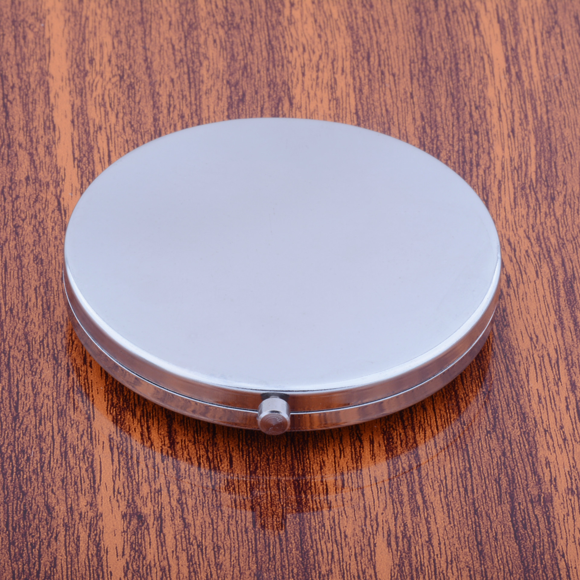 高档金属化妆镜双面折叠便携水晶化妆小镜子订制企业logo女性