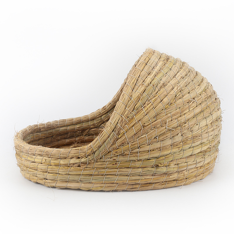 carno卡诺兔子草窝豚鼠荷兰猪龙猫保暖金丝熊草编窝拖鞋大号