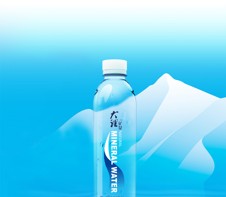 云南大理苍山优质矿泉大理矿泉550ml24瓶天然银箔泉矿泉水 整件-黄桃