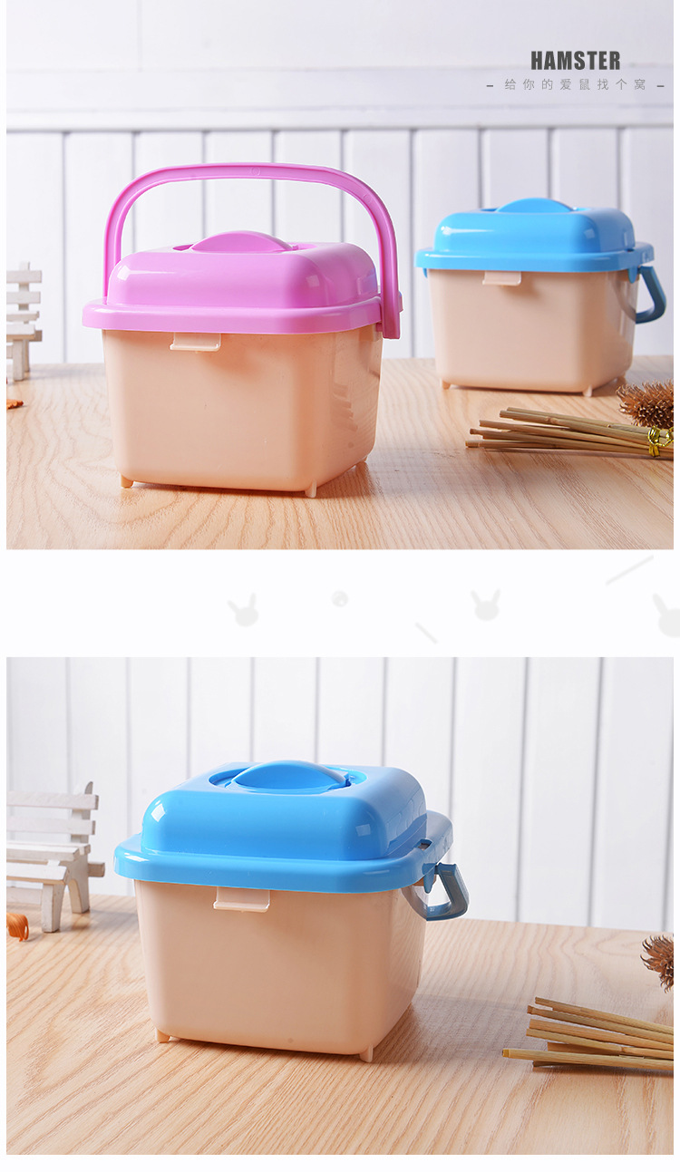 【仓鼠迷你外带笼】住房尖顶手提盒外带盒子便于携带仓鼠外带用品