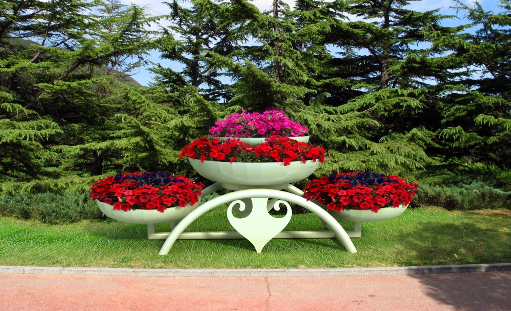 街道 广场 公园 小区 园林绿化花盆 艺术花架