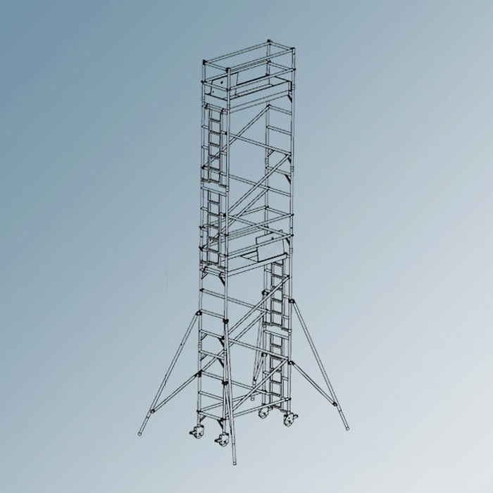 200x75cm75高铝合金移动脚手架户外施工室内维修斜支撑塔架