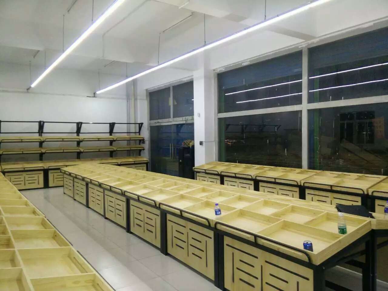 厂家直销 批发水果货架 超市果蔬货架 水果展示架精品钢木水果架