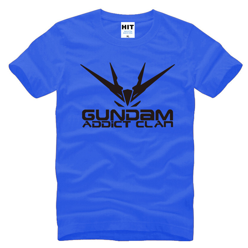 2016新款男式t恤批发 机动战士高达 gundam addict clan 动漫卡通