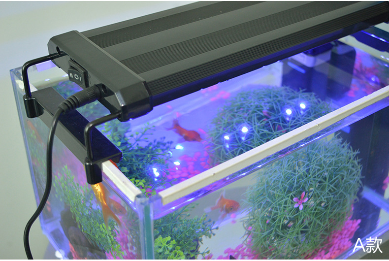 led灯鱼缸灯 冠科 水族箱支架灯zjl-40 鱼缸造景灯全光谱水草灯