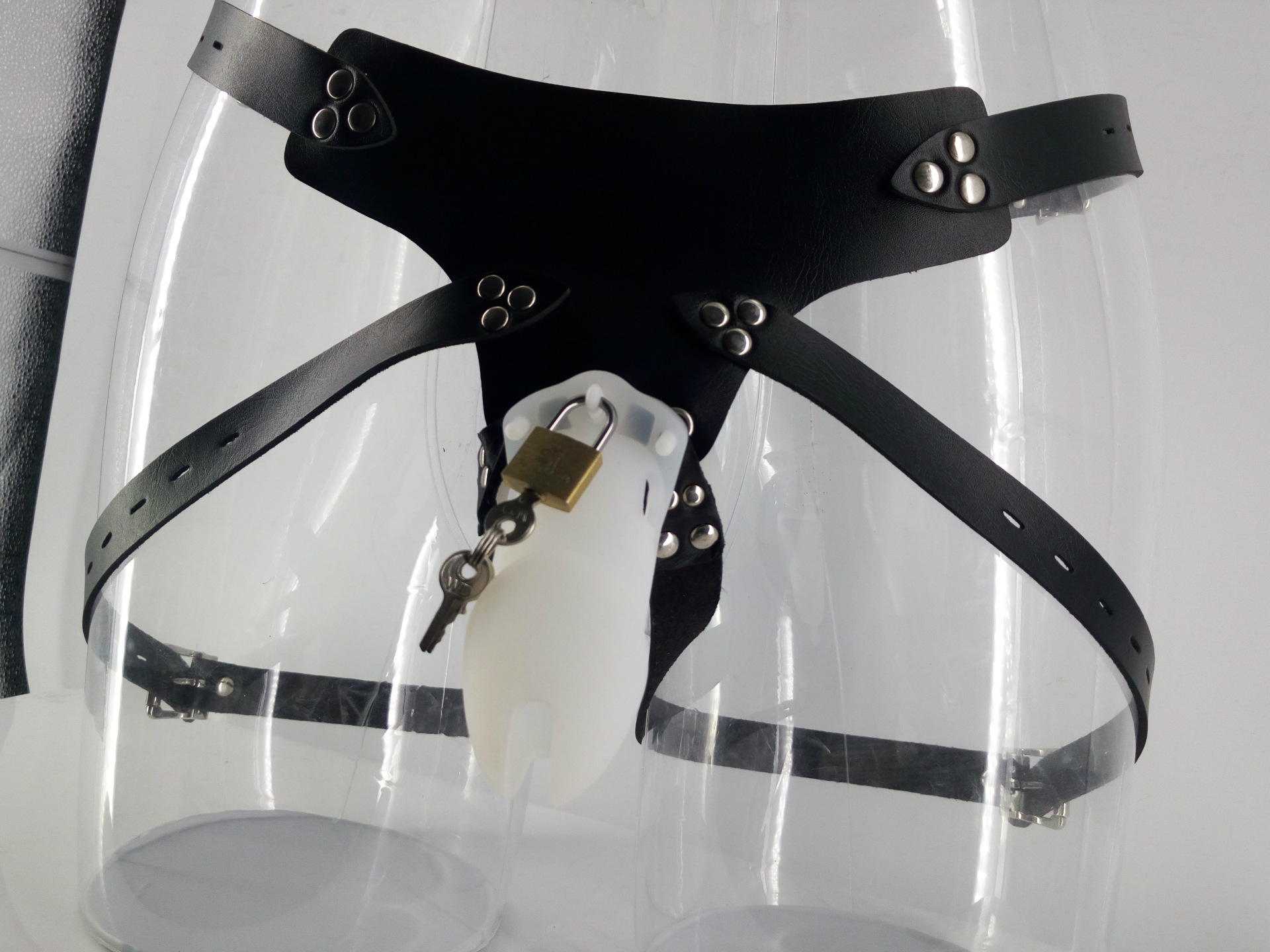 穿戴硅胶jj锁贞操带 阴茎笼子束缚器 防出轨神器阴囊环 男用自慰