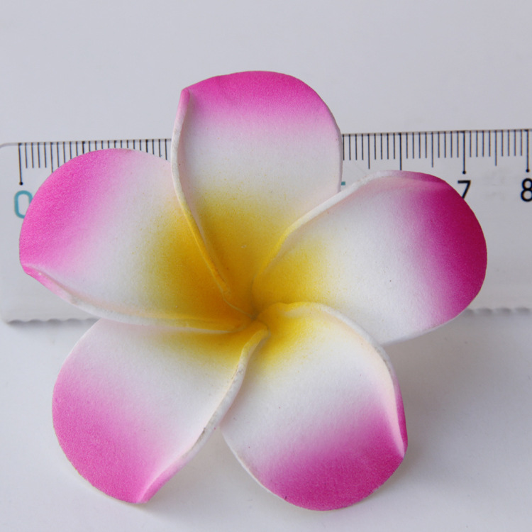 7cm Eva Plumeria Rubra Korean Style Headdress Handmade Hair Clips Hawaiian Flower Side Clip Swimsuit Accessories Headdress Flower