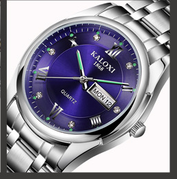 卡罗西kaloxi手表品牌高档商务精钢男士手表一件代发时尚石英腕表