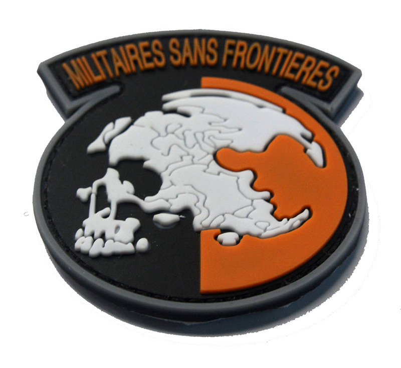 无国界之军pvc臂章魔术贴