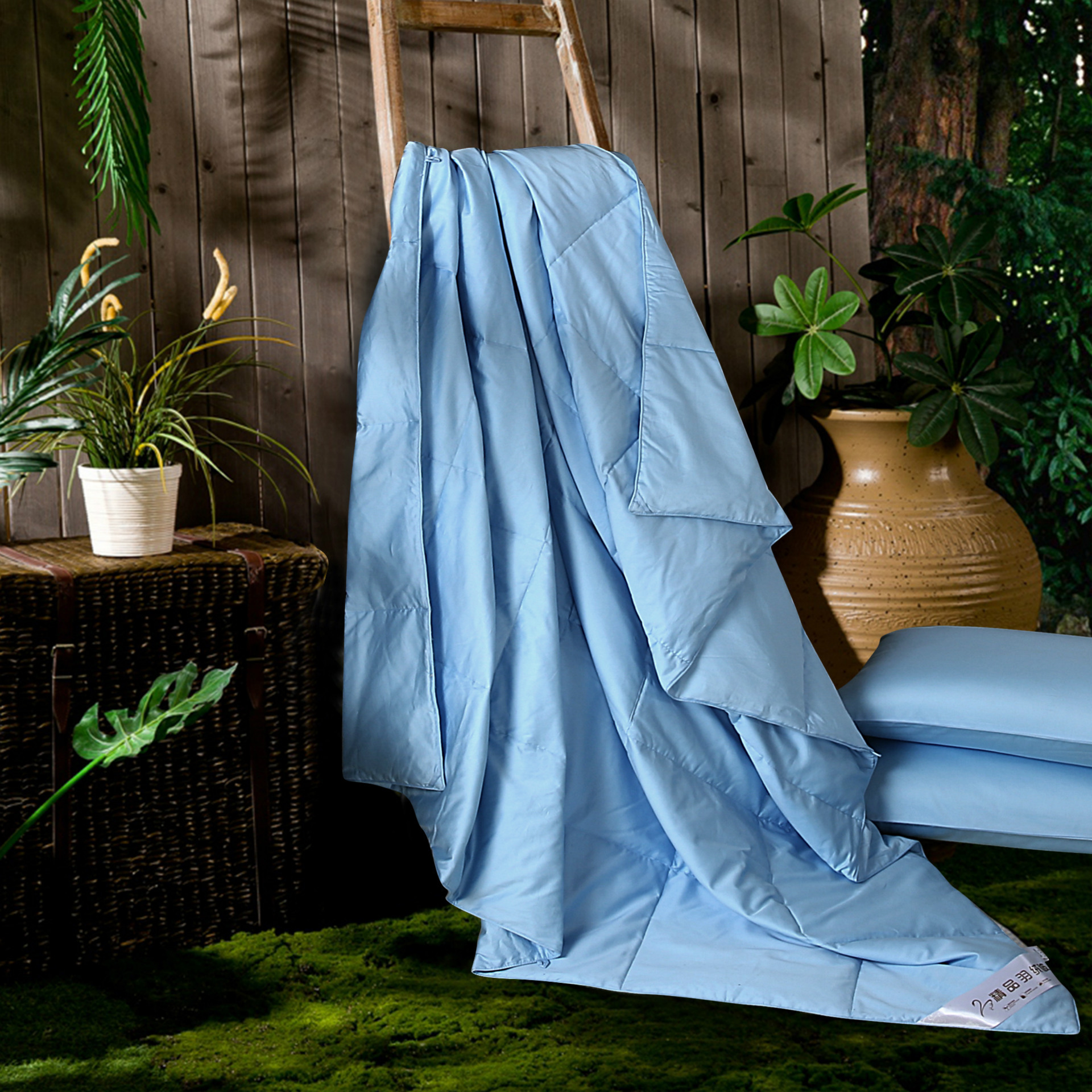 白鸭绒羽绒夏被夏凉被羽绒毯空调被子裸睡星级酒店被可水洗静音