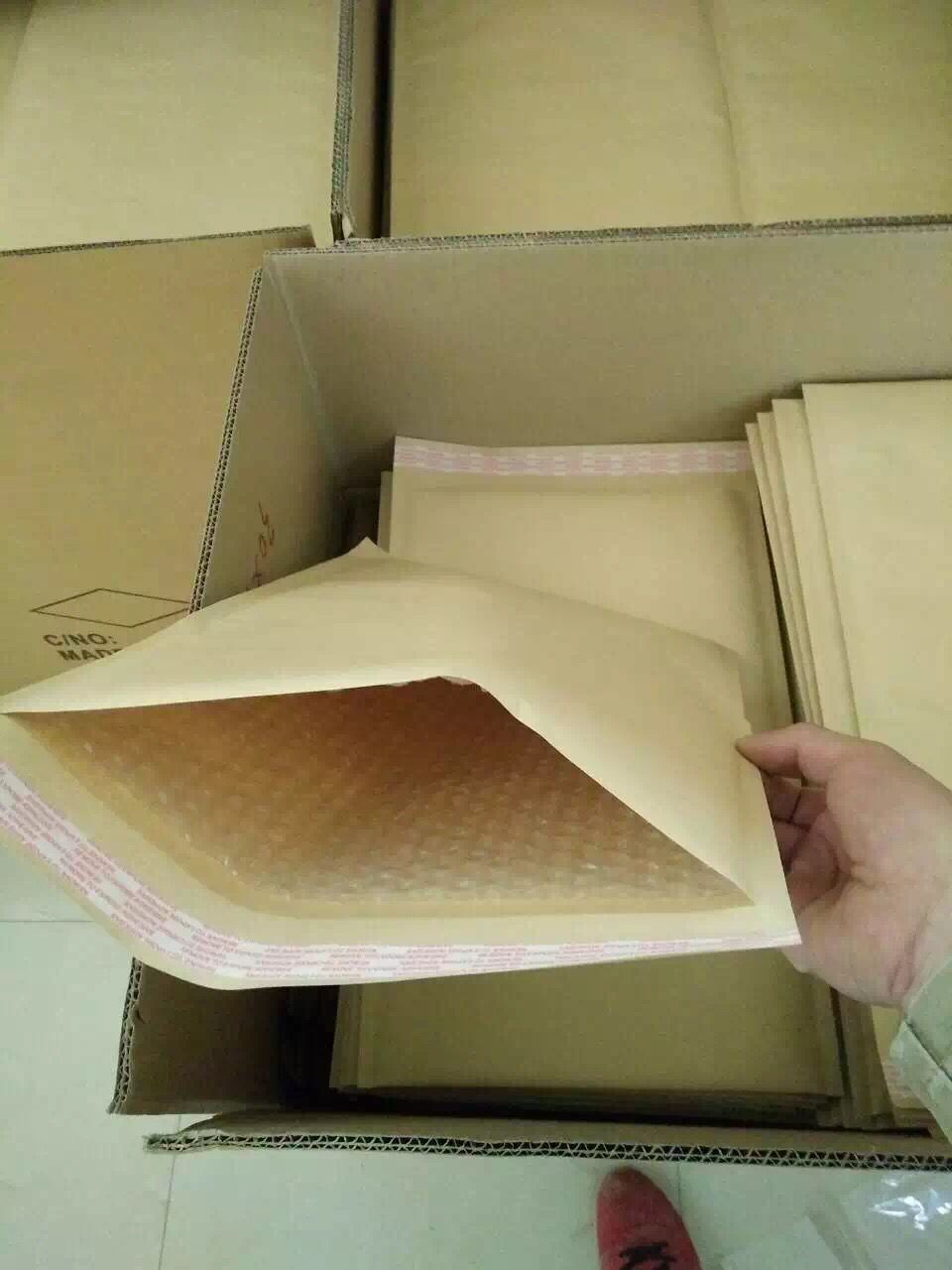 15*18 4cm本色牛皮纸袋 气泡袋 信封袋 快递袋