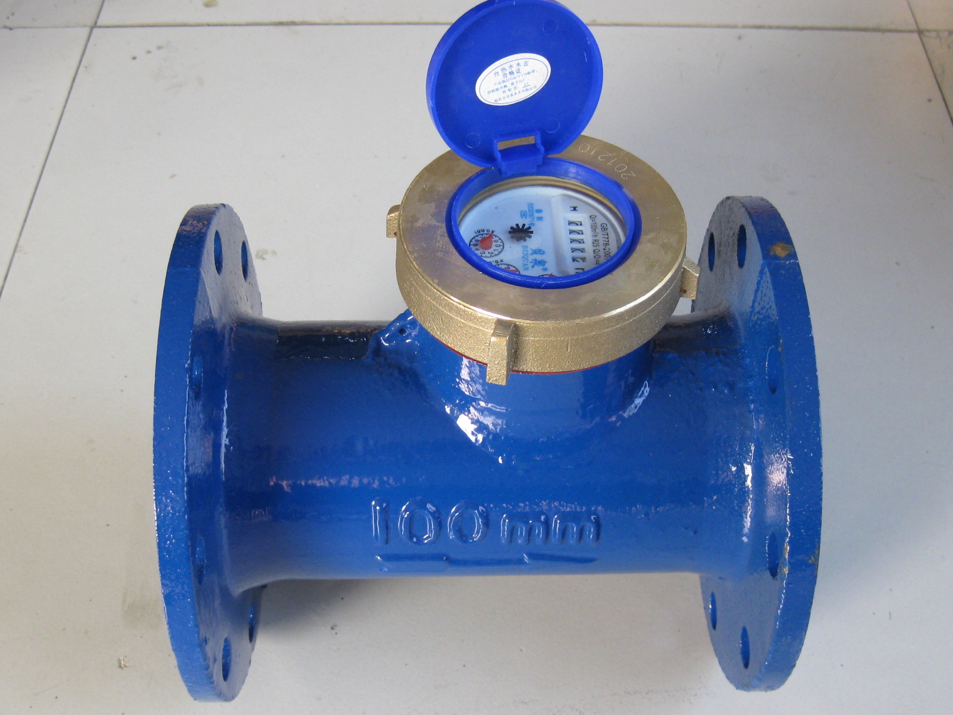 dn80-400大口径插入式水表 螺翼式机械水表 水平螺翼法兰水表