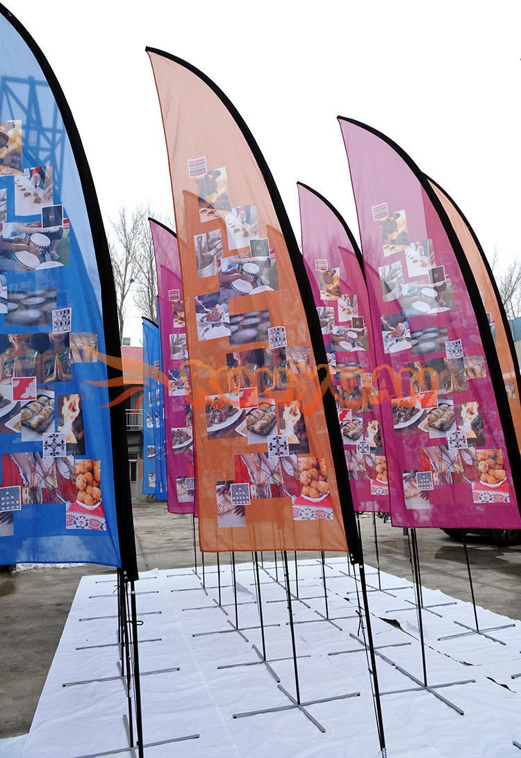 北京润源盛发旗帜有限公司 供应信息 广告条幅 特型双透沙滩旗 特型双