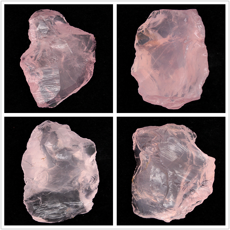 天然芙蓉晶冰种粉水晶原石吊坠大块碎石鱼缸石粉晶摆件原料批发