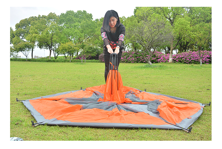 3-5人六角蒙古包户外露营帐篷 双层双门全自动速开帐篷 新品批发