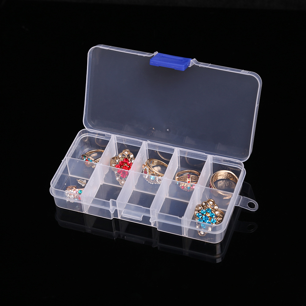 Grid Storage Box 10 Grid 15 Grid 24 Grid 36 Grid Transparent Box Tool Box Small Plastic Box Parts Storage Box