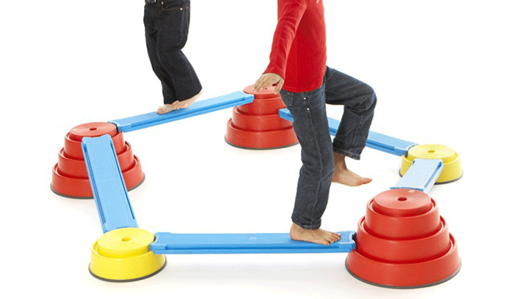 丹麦gonge感统训练器材平衡桥 幼儿园幼教设备 建构平衡10件组-阿里巴