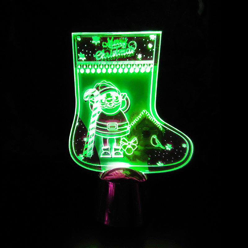 可爱卡通亚克力小夜灯 圣诞老人小夜灯led发光节日礼品可定制