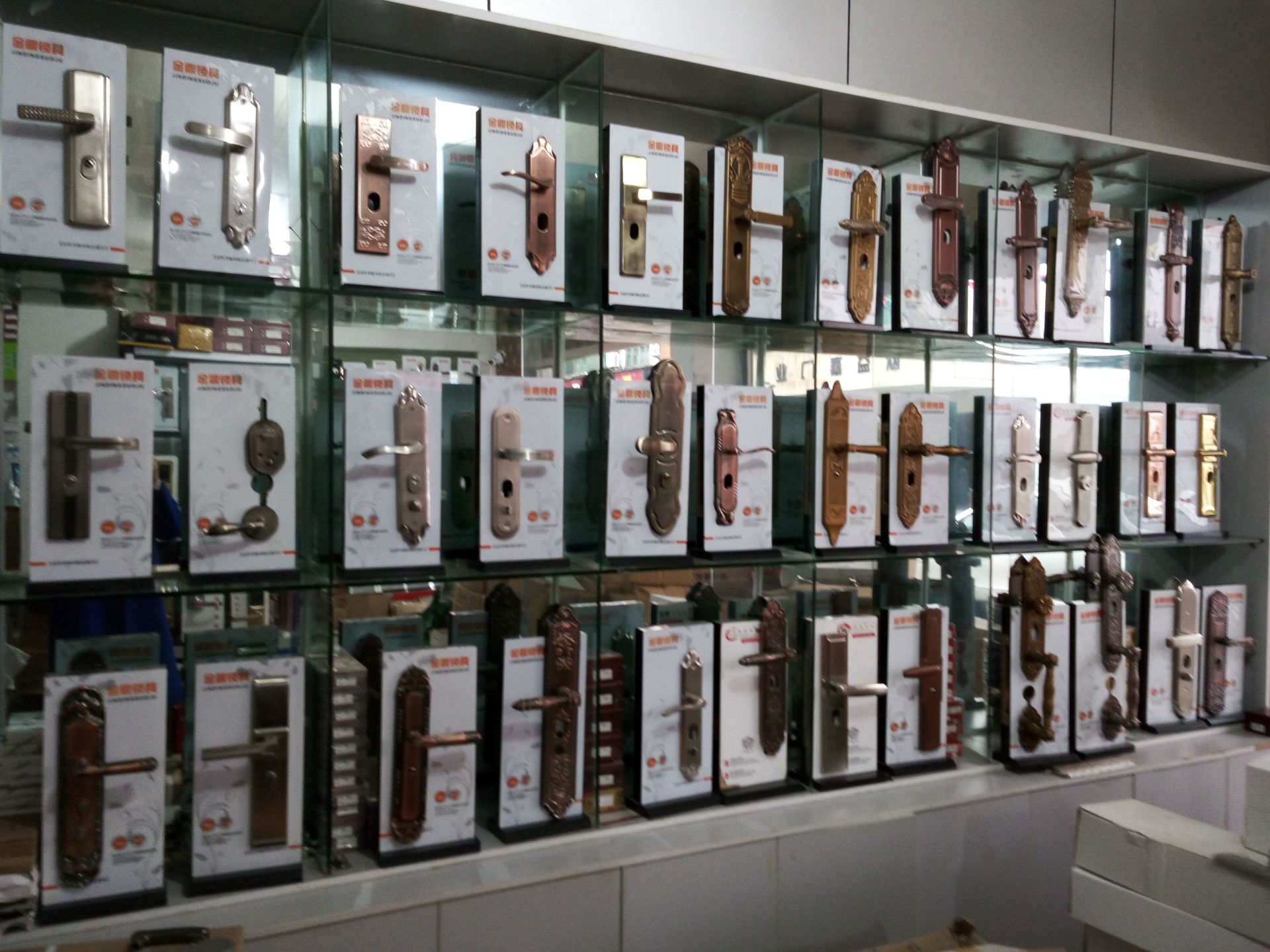 防盗门锁入户门大铁门防盗锁家用室外门把手锁防盗门拉手门锁-锁具