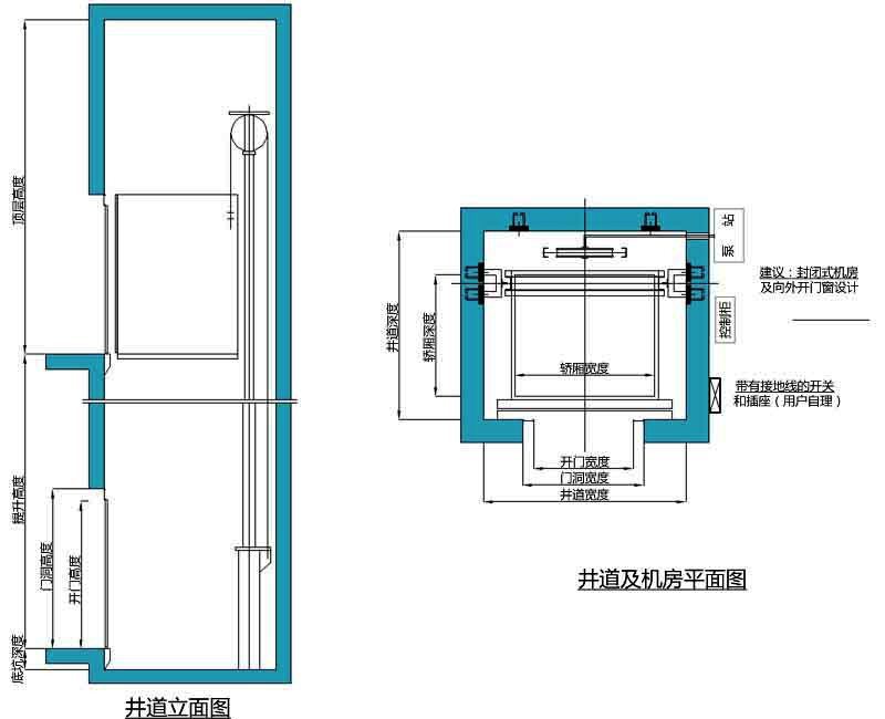 厂家直销山西河南二三四层家用别墅电梯 小型观光别墅电梯