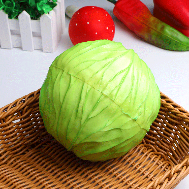 仿真pu发泡海绵包心菜翠绿防火印logo小包菜棉装饰玩具
