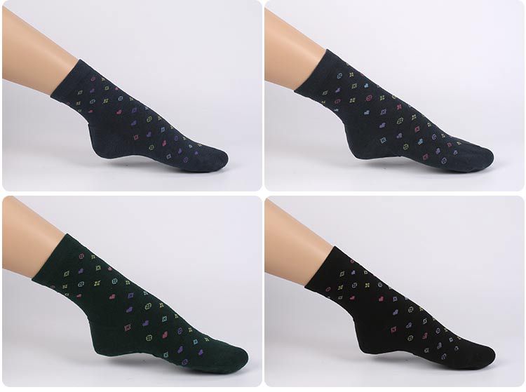 雅致逸足全棉加厚防裂袜女士中筒冬款全足型纯色净面厂家直销