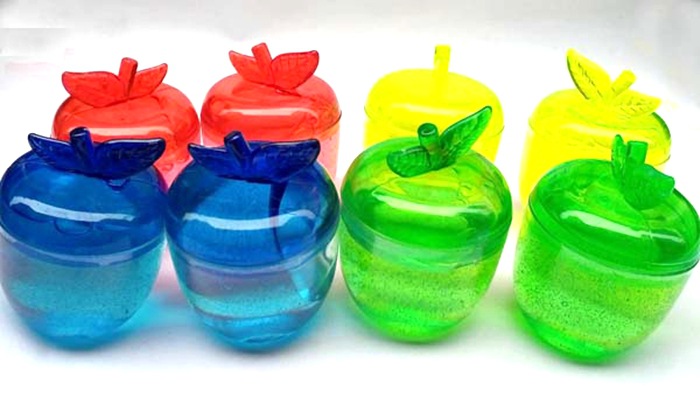 透明水晶泥彩泥 安全无毒小号苹果造型儿童益智diy玩具水晶粘土