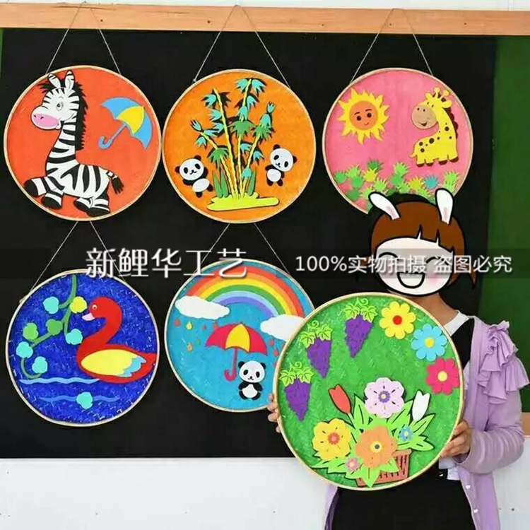 竹编鱼篓 竹制品装饰 幼儿园商场装饰小鱼篓筐 竹篮手工竹篓竹筐