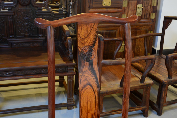 明清红木家具 花枝餐桌 圆形餐桌 餐桌九件套(现货,b12.