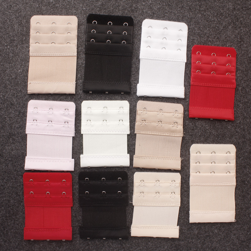 不锈钢加长扣 松紧弹力三排三扣文胸背扣 内衣延长扣胸罩搭扣背扣