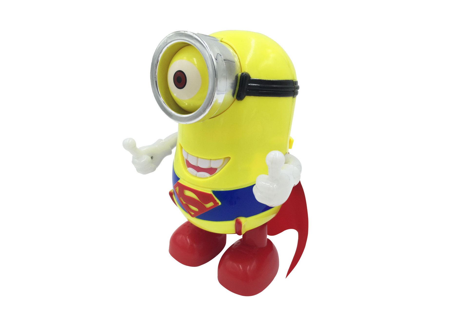 电动走路会唱歌跳舞小黄人玩具跳舞摇摆小黄超人音乐摇摆玩具公.