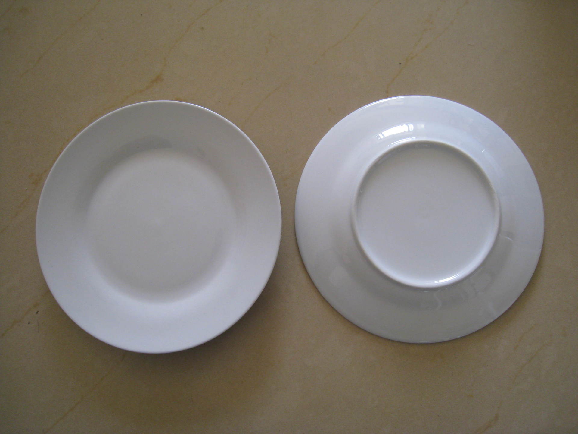 5寸陶瓷平盘 7.5寸普白陶瓷平盘 7.5寸圆口平盘